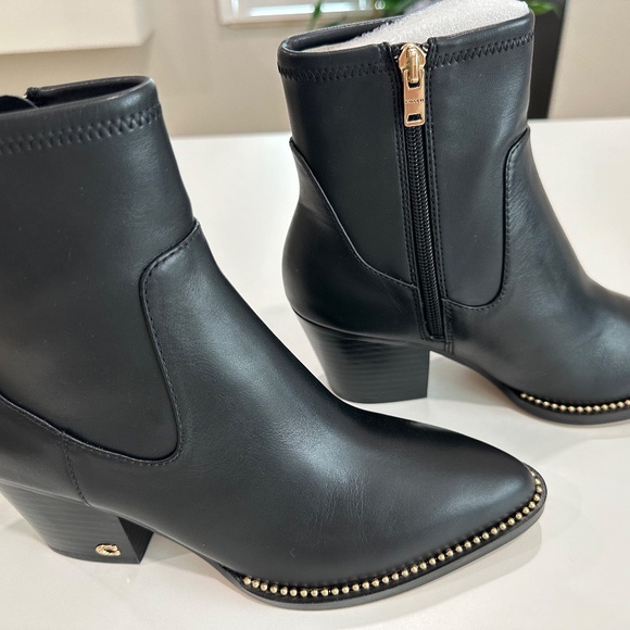 Womens COACH Black Pell Leather Boot - Sz 7.5B - Picture 8 of 8
